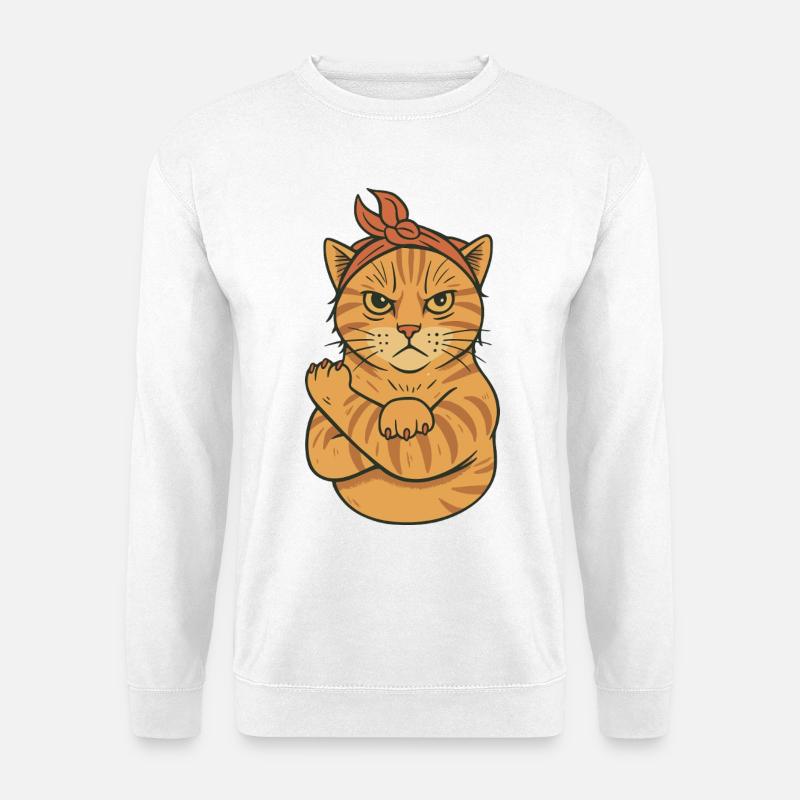 Power Cat - Unisex Pullover - Weiß