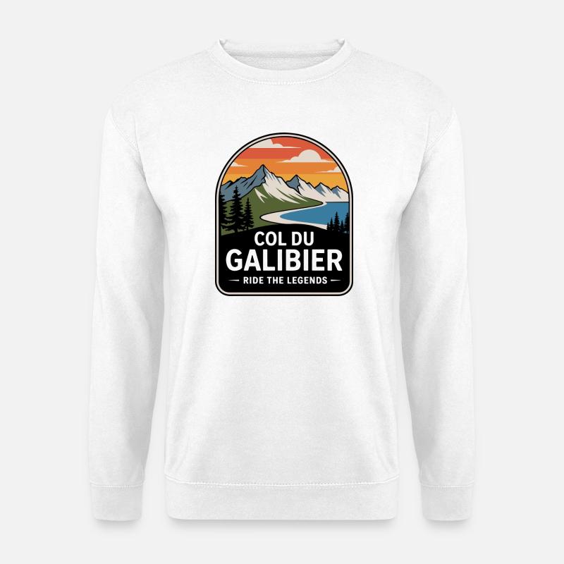 Col du Galibier Radsport-Panel - Unisex Pullover - Weiß