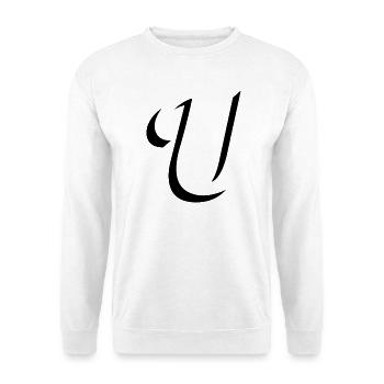 Lettre U, nom, la lettre U - Sweat-shirt Unisexe - blanc - Devant