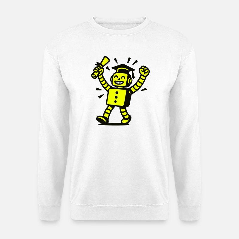 Roboter Diplom - Unisex Pullover - Weiß