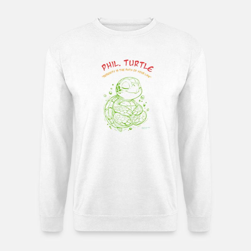 Phil Turtle Zen Path Tee - Unisex Pullover - Weiß
