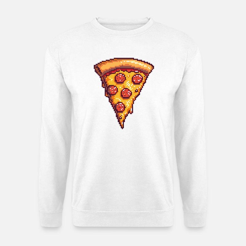Pixel Pizza Slice - Unisex Sweatshirt - white