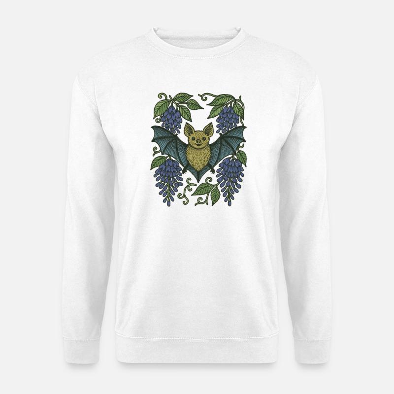 Bat Whimsy - Unisex Sweatshirt - white