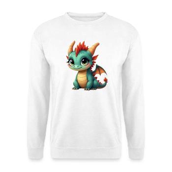 Niedlicher Babydrache - Unisex Pullover - Weiß - Vorne