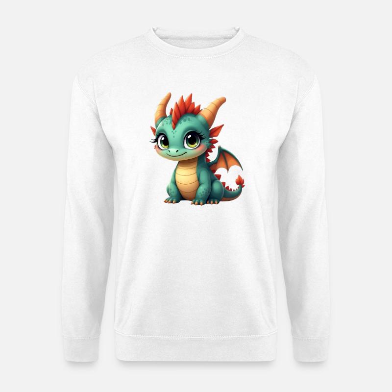 Niedlicher Babydrache - Unisex Pullover - Weiß