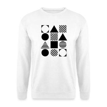 Bauhaus Geometrische Kunst Design - Unisex Pullover - Weiß - Vorne