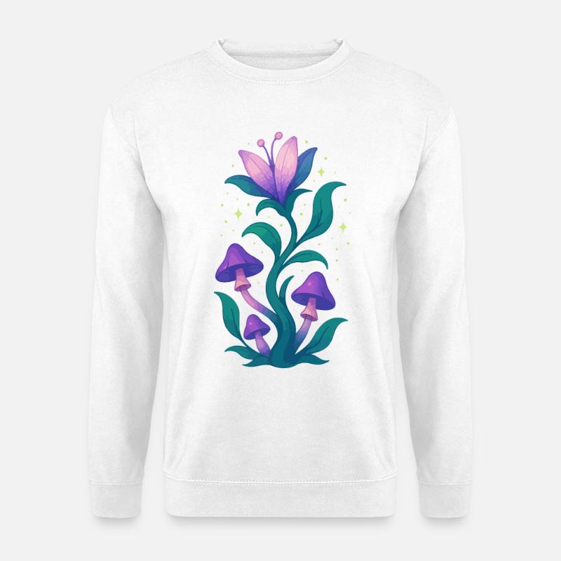 Mondschein-Pilzgarten - Unisex Pullover - Weiß