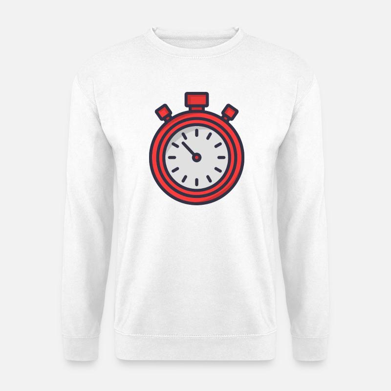 Stoppuhr - Unisex Pullover - Weiß