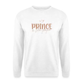 Prinz für seinen Vater - Unisex Pullover - Weiß - Vorne - Alina (178cm) & Michal (187cm)