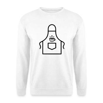 Cute Barista Apron Kawaii Vector - Unisex Sweatshirt - white - Front