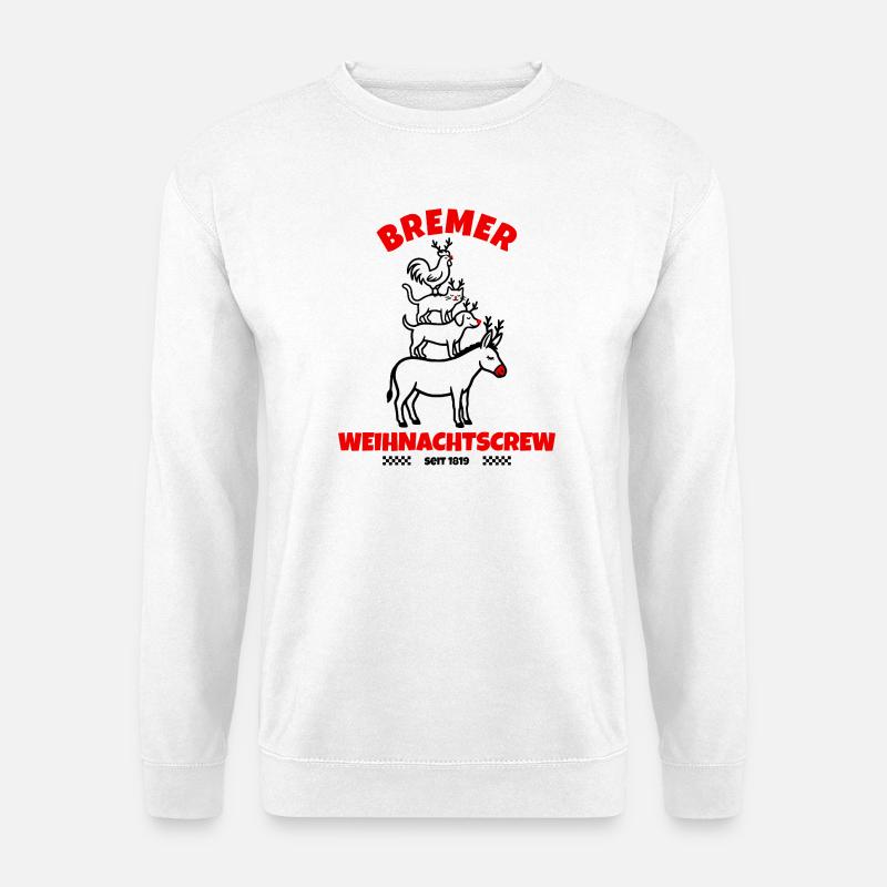 Bremer Stadtmusikanten – Weihnachtsedition Bremen - Unisex Pullover - Weiß
