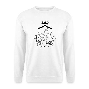 Winged deer – noble heraldic animal forest - Unisex Sweatshirt - white - Front