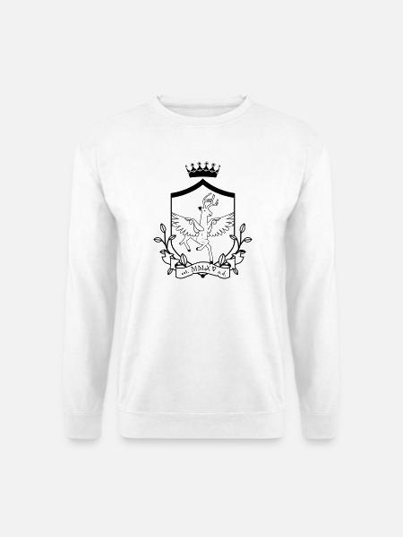 Geflügeltes Reh – edles Wappentier Wald - Unisex Pullover - Weiß