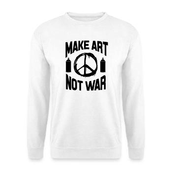 Faire de l’art et non de la guerre - Spray de graffiti pour la paix - Sweat-shirt Unisexe - blanc - Devant