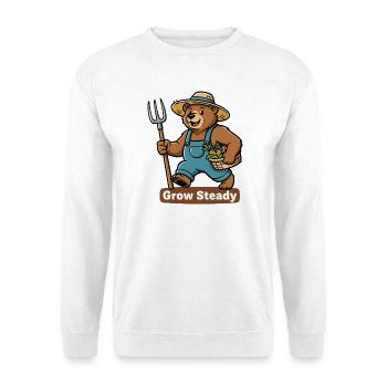 Wachse Beständig – Bärenbauer - Unisex Pullover - Weiß - Vorne