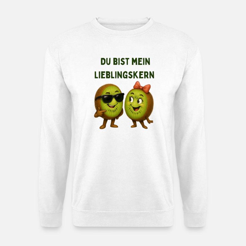 Lieblingskern Kiwis im Stil - Unisex Pullover - Weiß