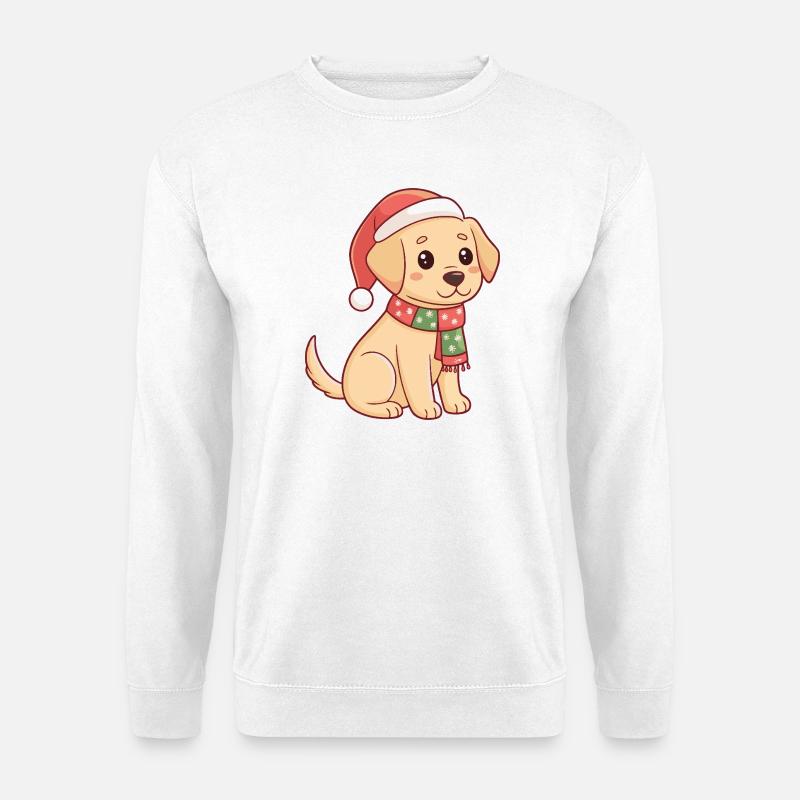 Welpen-Weihnachtsglanz - Unisex Pullover - Weiß