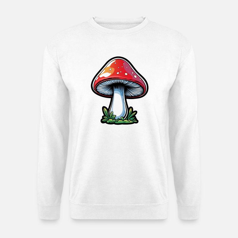 Roter Fliegenpilz Popart Design - Unisex Pullover - Weiß