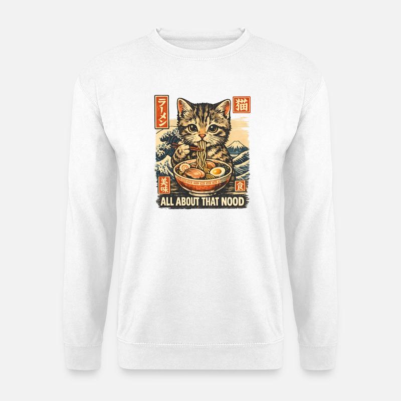 Cat Ramen - Unisex Pullover - Weiß