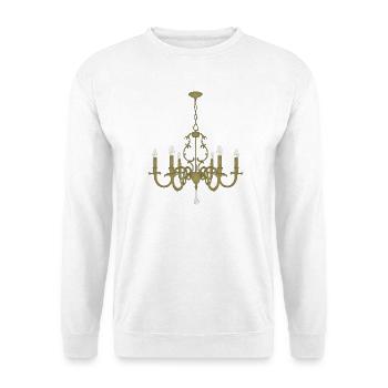 Gold Chandelier Pendant Light - Unisex Sweatshirt - white - Front
