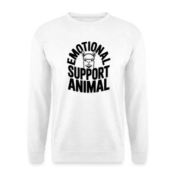 Alpaca Lover Emotional Support Animal - Unisex Sweatshirt - white - Front