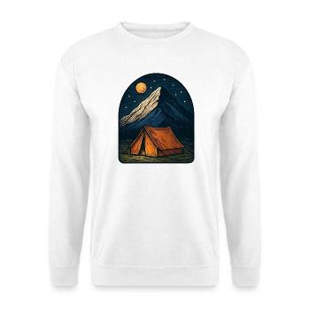 Bergnacht Zeltcamp - Unisex Pullover - Weiß - Vorne