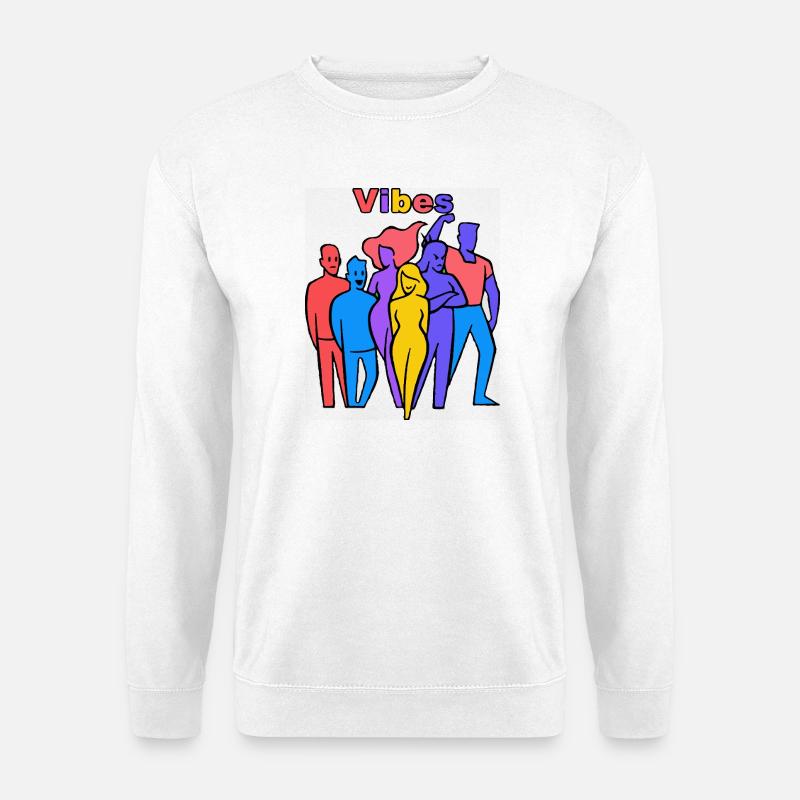 Vibes Rainbow Silhouettes - Unisex Pullover - Weiß