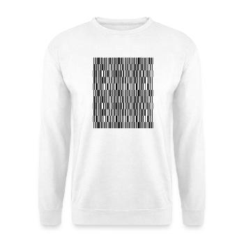 Design mit geometrischen Linien - Unisex Pullover - Weiß - Vorne
