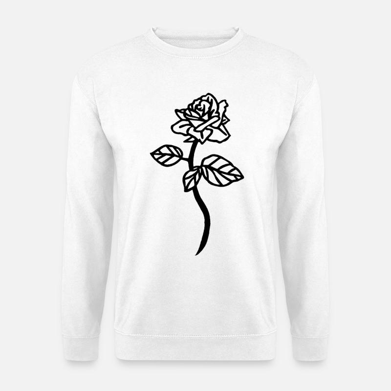 Die Schwarze Rose - Unisex Pullover - Weiß
