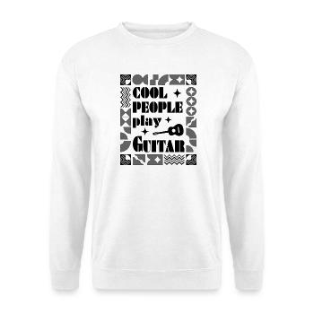 Cool people play Guitar black - Unisex Sweatshirt - white - Front