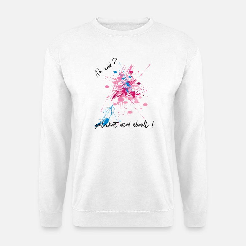 Farbklecks - Unisex Pullover - Weiß