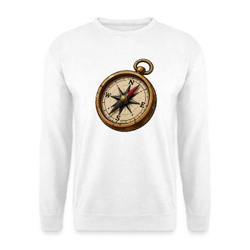 Vintage compass adventure icon - Unisex Sweatshirt - white - Front