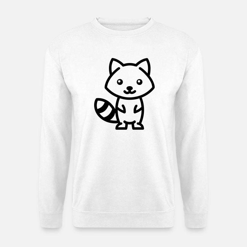 raton laveur - Sweat-shirt Unisexe - blanc