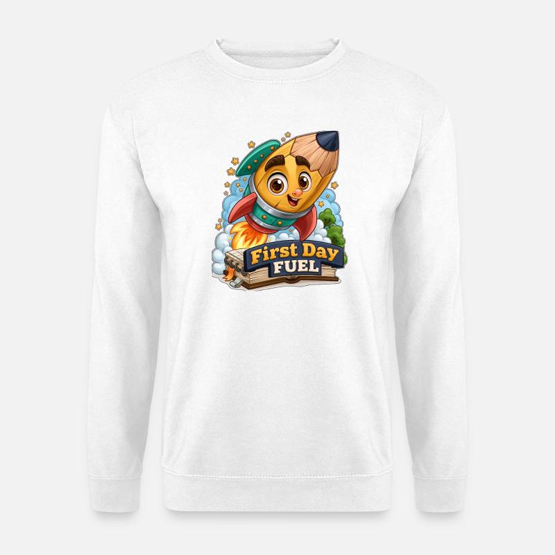 Erster Tag Treibstoff-Raketenstift - Unisex Pullover - Weiß