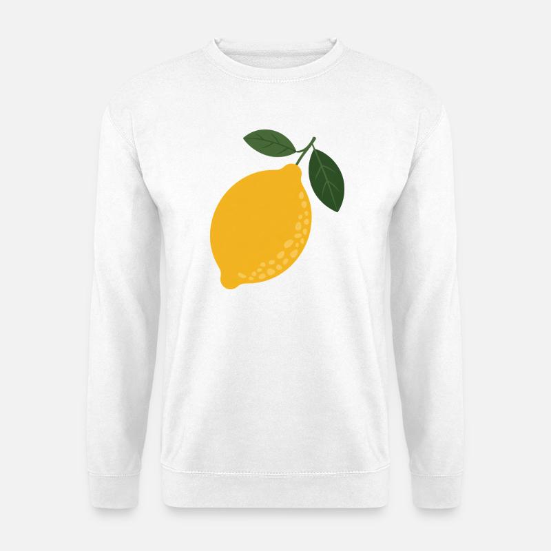 Zesty Zitronenblatt-Illustration - Unisex Pullover - Weiß
