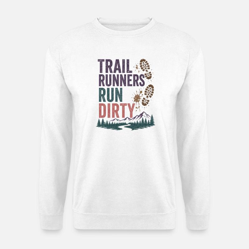 Trailrunner laufen schmutzig - Unisex Pullover - Weiß