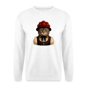 Black Forest Cat with Bollenhut - Unisex Sweatshirt - white - Front