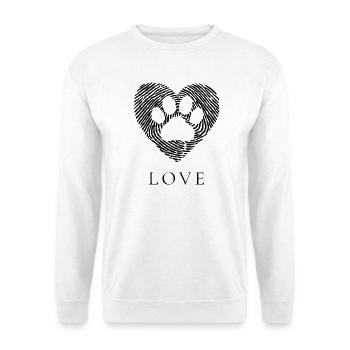 Cœur de patte Empreinte de cœur de patte - Sweat-shirt Unisexe - blanc - Devant