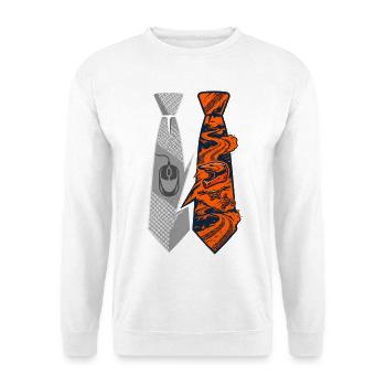 Büro Motorrad Krawatte Biker - Unisex Pullover - Weiß - Vorne