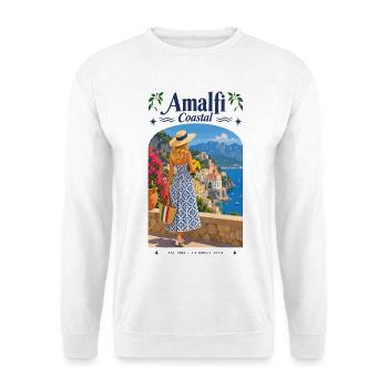Amalfi Coastal Vue: Robe estivale - Sweat-shirt Unisexe - blanc - Devant