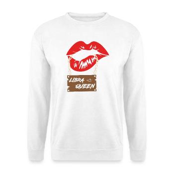 Sternzeichen Waage - Unisex Pullover - Weiß - Vorne - Alina (178cm) & Michal (187cm)