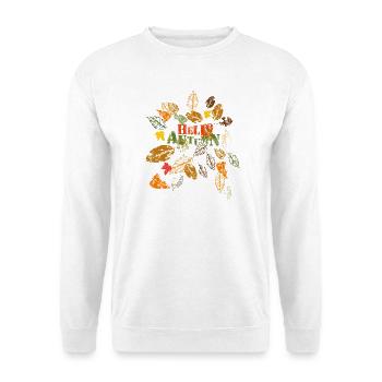 Hallo Herbst - Unisex Pullover - Weiß - Vorne - Alina (178cm) & Michal (187cm)