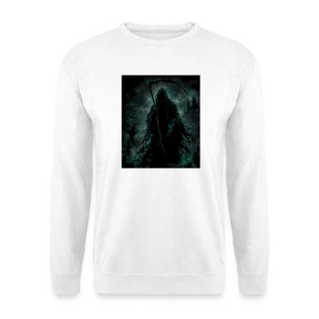 SensenMann - Unisex Pullover - Weiß - Vorne - Alina (178cm) & Michal (187cm)
