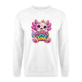 Kuschelmonster Happy Little Soul - Unisex Pullover - Weiß - Vorne - Alina (178cm) & Michal (187cm)