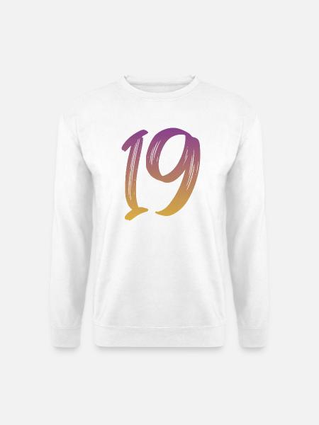 19 - Unisex Pullover - Weiß