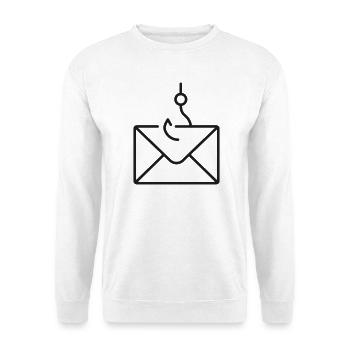 Fischerei-E-Mail-Phishing-Hotline-Symbol - Unisex Pullover - Weiß - Vorne - Alina (178cm) & Michal (187cm)