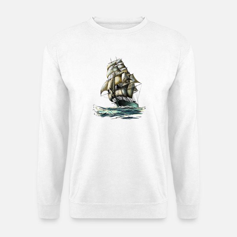 Segelschiff - Unisex Pullover - Weiß
