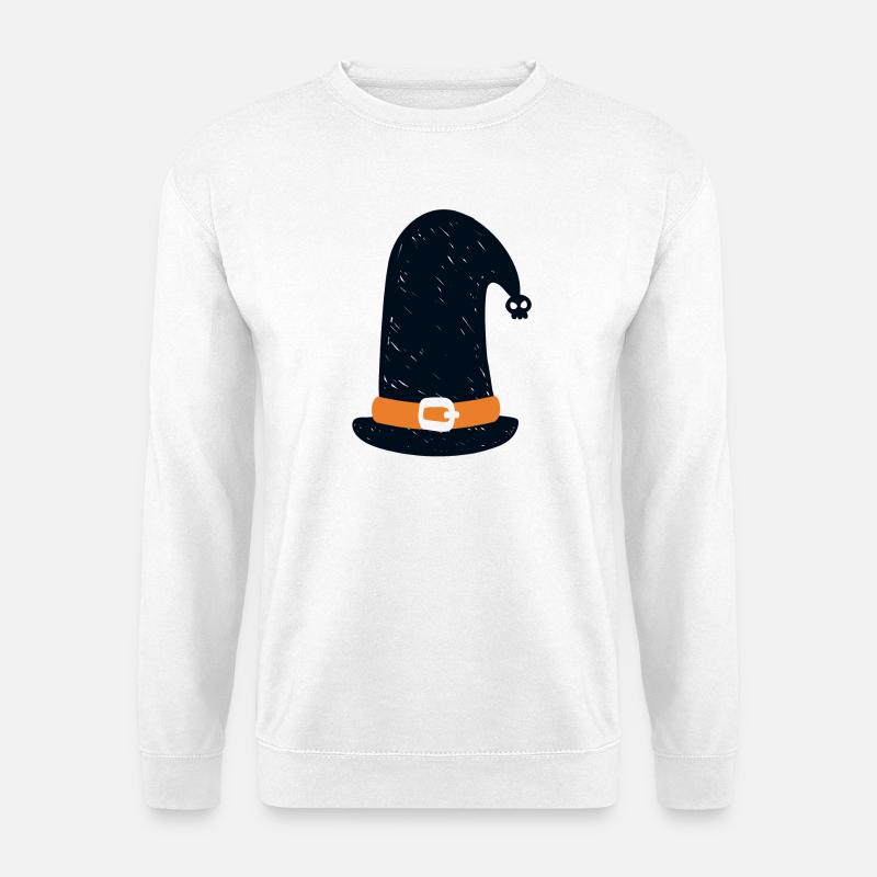 witch hat - Unisex Sweatshirt - white