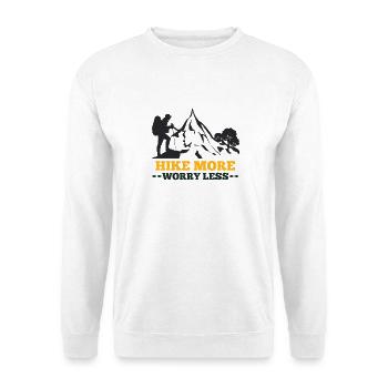 hiking, hiking, leisure, hobbies, mountain - Unisex Sweatshirt - white - Front