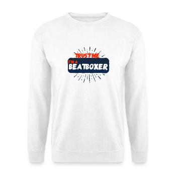Beatbox Beatboxer Beat Schlag Vocal Rhythmus Herz - Unisex Pullover - Weiß - Vorne